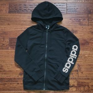 Adidas Black Zip Up Hoodie